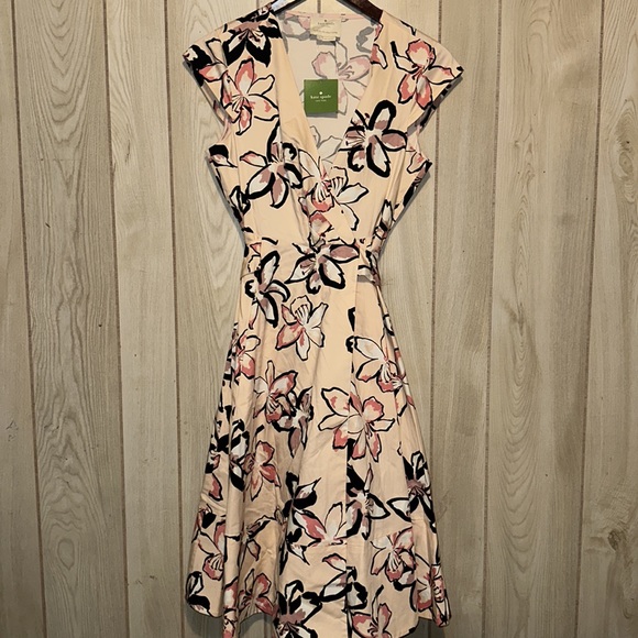 Kate Spade Tiger Lily Pink Wrap Dress - Picture 3 of 6